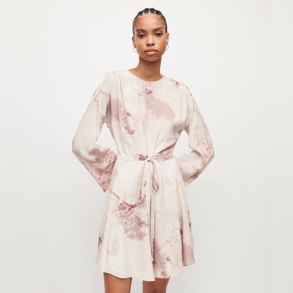 AllSaints Cassandra Ume Floral Mini Dress 16 - Picture 2 of 10